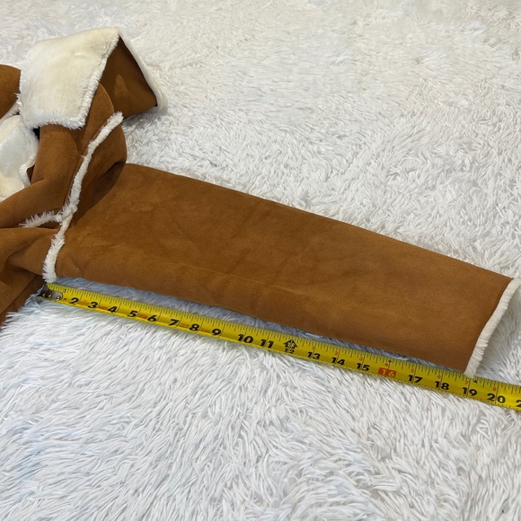 JESSICA LONDON SIZE 14W Women's Brown Faux Shearling Coat - Picture 9 of 12